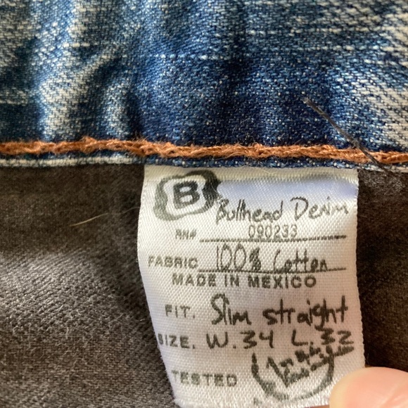 Classic Blue Men's Jeans BullHead size 34 - Picture 5 of 7